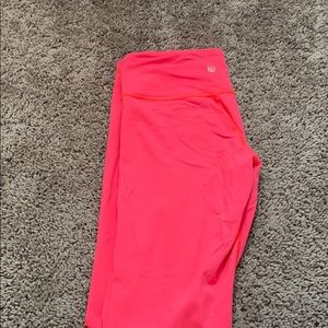 Lululemon Neon Pink Wunder Under Leggings